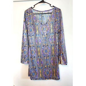 Halloween Costume - Disco Sensation Sparkle Dress Flare Sleeves Sz Small